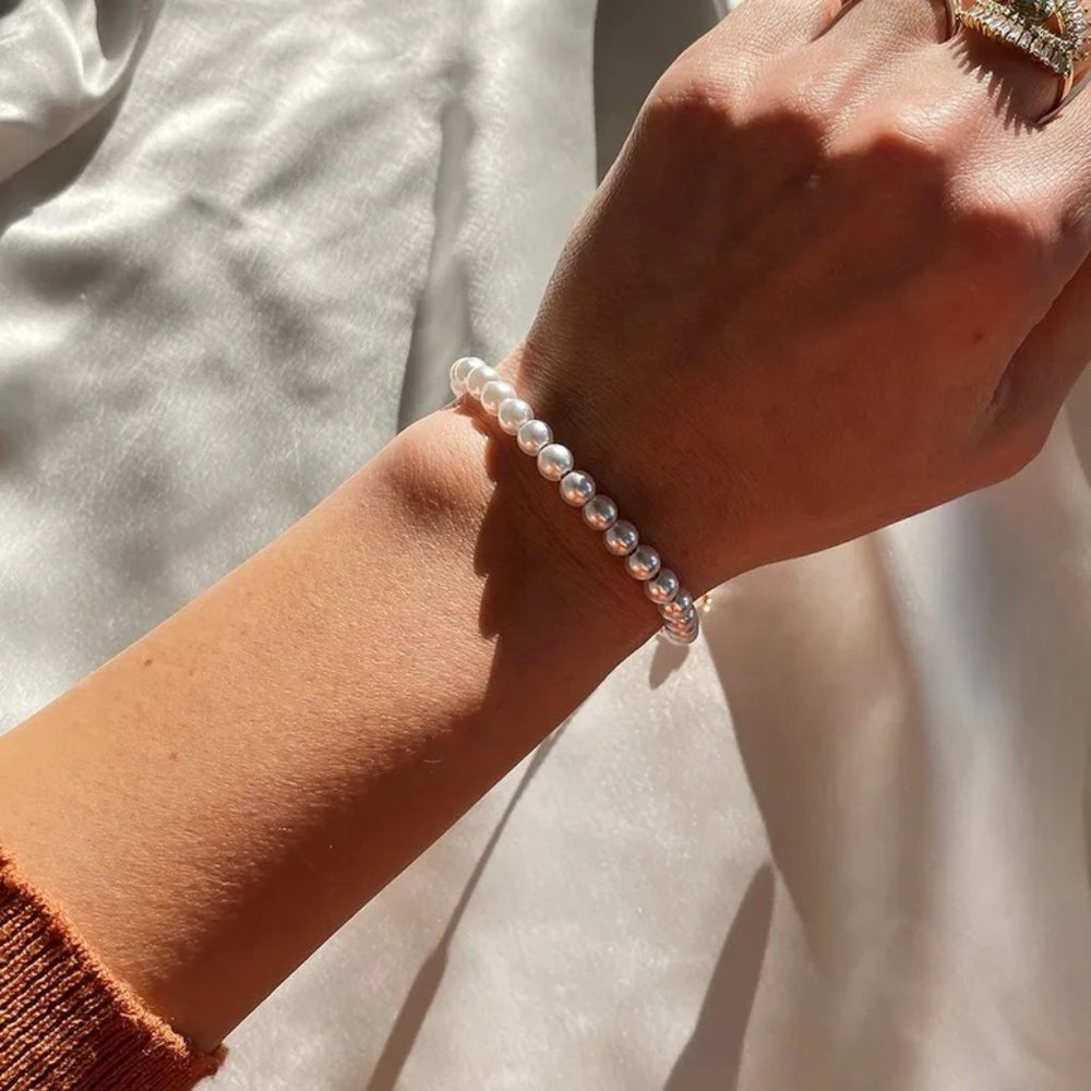Fashion Simple Baroque Pearl Beaded Retro Bracelet